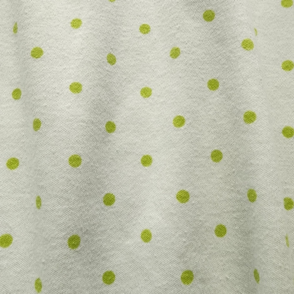 Polka Dot Midi Skirt Womens 3X White Green A-Line Pull On Modest Jersey Feminine - Picture 7 of 12